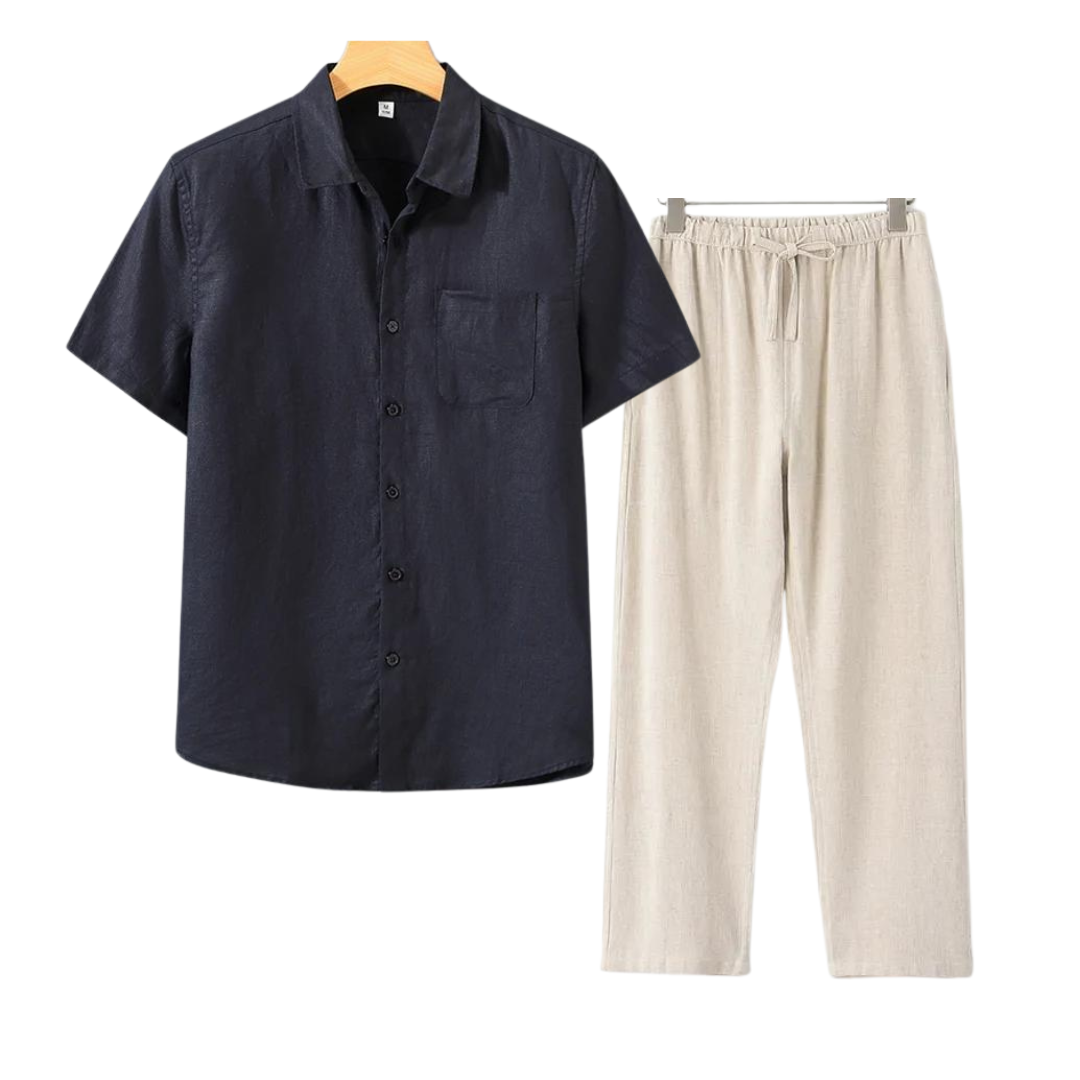 By Style™ | Old Money Linen Combo (Shortsleeve)