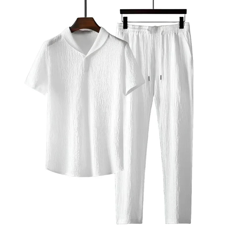 By Style™ | Cotton Polo & Pantalon Suit