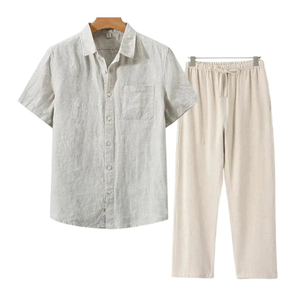 By Style™ | Old Money Linen Combo (Shortsleeve)