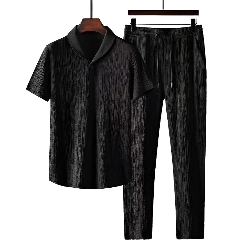 By Style™ | Cotton Polo & Pantalon Suit