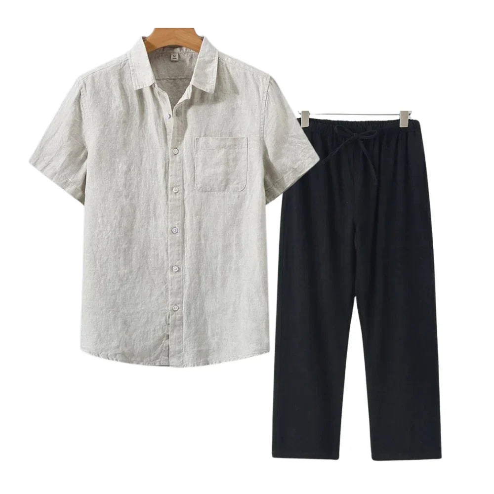 By Style™ | Old Money Linen Combo (Shortsleeve)