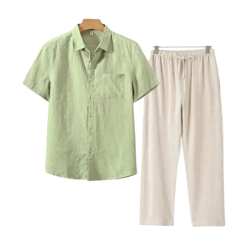 By Style™ | Old Money Linen Combo (Shortsleeve)