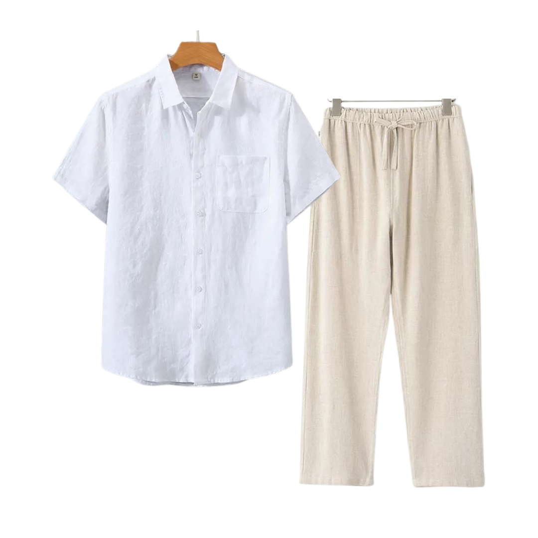 By Style™ | Old Money Linen Combo (Shortsleeve)