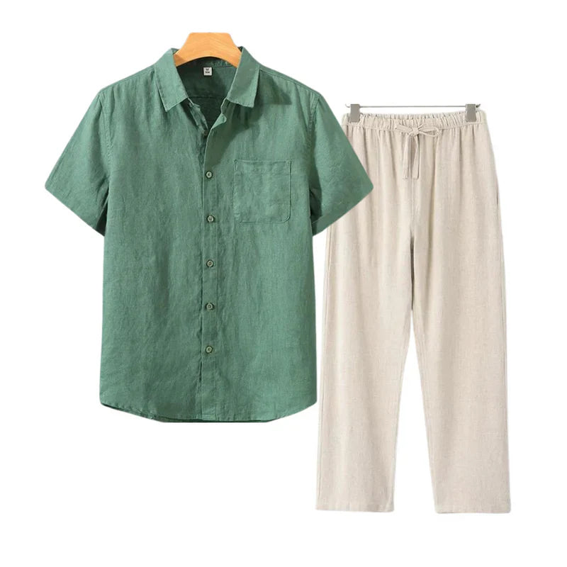 By Style™ | Old Money Linen Combo (Shortsleeve)