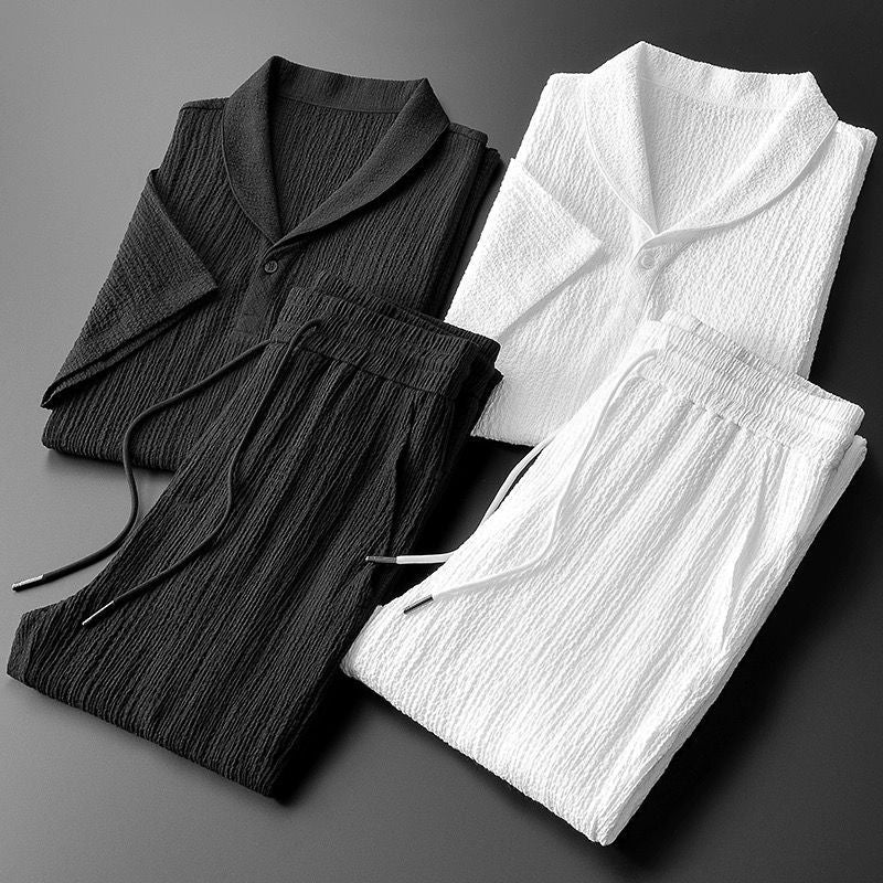 By Style™ | Cotton Polo & Pantalon Suit